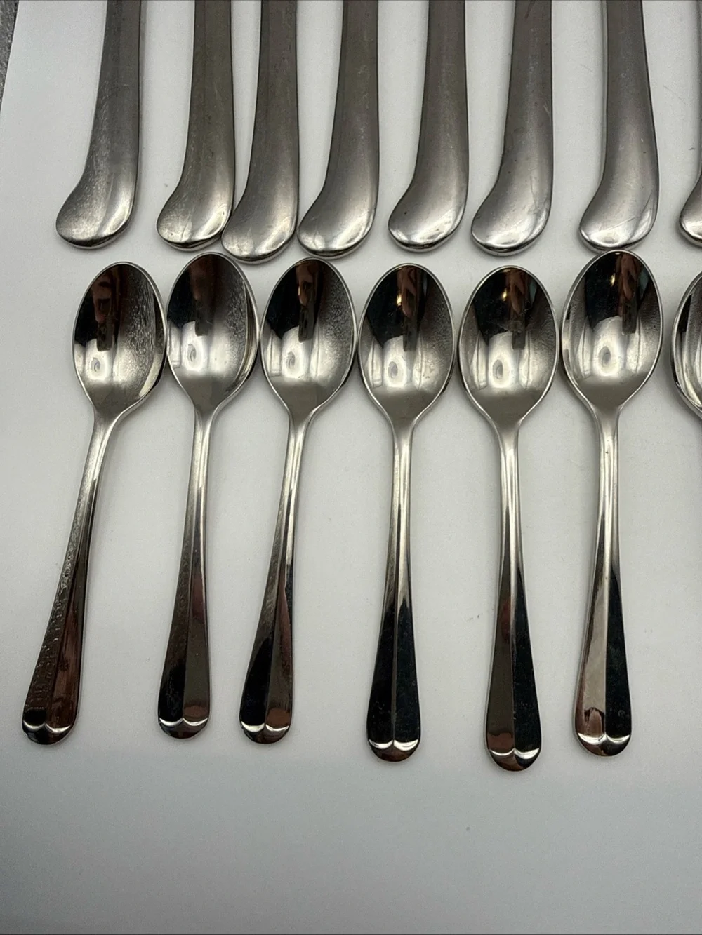 (27) Retroneu JAMESTOWN Stainless Cocktail Forks Demitasse Spoons Butter Knives